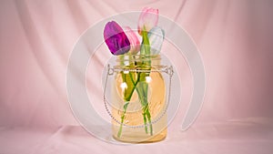 Flowers in a jar photo