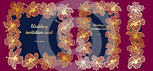 Flowers, leaves for decoration. Vector illustration. postcard set hibiscus