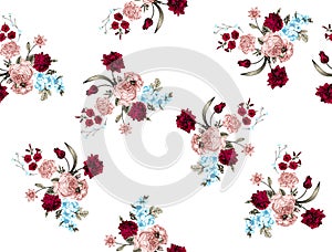 Flowers pattern for textile wallpaper pattern fills covers surface print gift wrap scrapbooking decoupage.