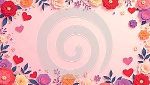 flowers pink background photo