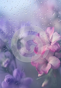 A flowers with raindrops on it