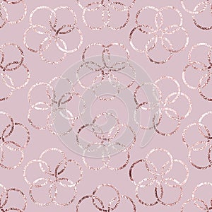 Flowers seamless pattern. Repeating luxury background. Abstract glitter design prints. Repeated geometric texture. Repeat delicate