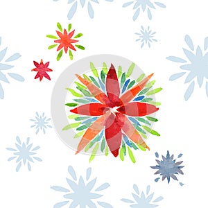 Flowers seamless vector pattern