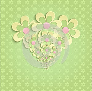 Flowers Spring green yellow pink