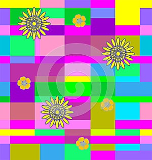 Flowers on squares