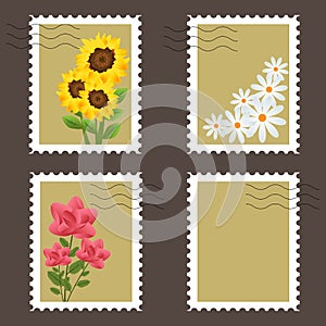 Flowers stamps