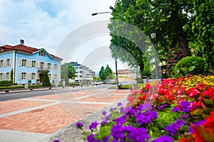 Flowers and streets of Liechtenstein