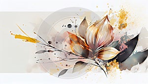 Flowers in the style of watercolor art