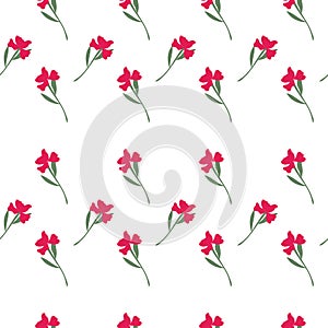 Flowers, summer composition, floristry, nature. Vector seamless pattern. Background illustration, decorative design for fabric or