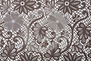 Flowers on a textil background photo