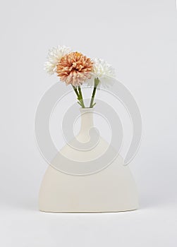 Flowers in vase. Modern posy, floral bouquet