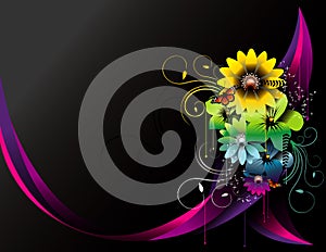 Flowers vector composition