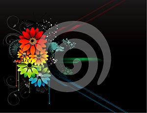 Flowers vector composition