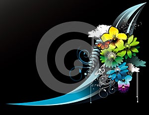 Flowers vector composition