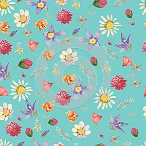 Flowers vintage pattern