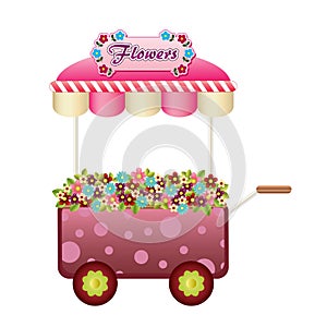 Flowers wagon