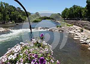 Truckee River in downtown Reno, Nevada photo