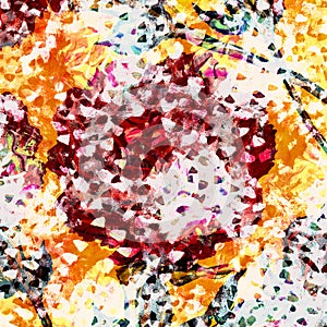 flowers watercolor artwork as background, colorful hand drawn illustration, creative artwork