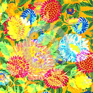 flowers watercolor artwork as background  colorful hand drawn illustration  creative artwork