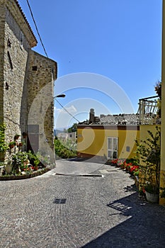 The old town of Cairano, Italy. photo