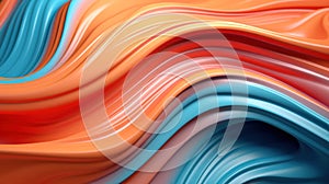 Flowing Abstract Lines in Blue and Orange Gradient Design