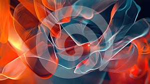 Flowing abstract lines creating smoke like energy patterns