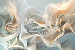 Flowing abstract shapes in soft colors, creating a sense of movement and health photo