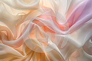 Flowing abstract shapes in soft colors, creating a sense of movement and health photo