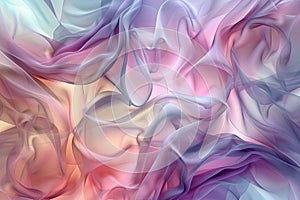 Flowing abstract shapes in soft colors, creating a sense of movement and health photo