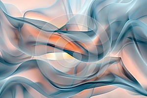Flowing abstract shapes in soft colors, creating a sense of movement and health photo