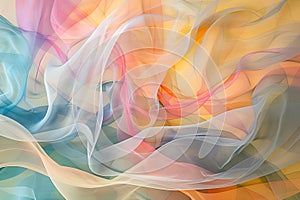 Flowing abstract shapes in soft colors, creating a sense of movement and health photo
