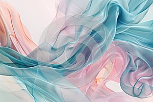 Flowing abstract shapes in soft colors, creating a sense of movement and health photo