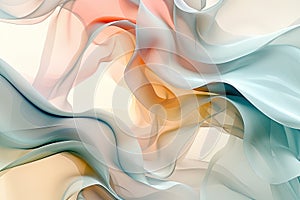 Flowing abstract shapes in soft colors, creating a sense of movement and health photo