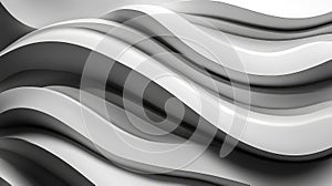 Flowing abstract white and gray wave pattern background