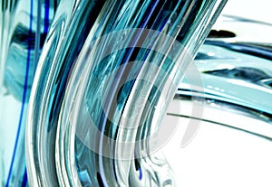 Flowing aqua glass