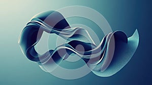 Flowing blue fabric waves creating abstract background design
