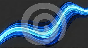 Flowing Blue Light Wave Abstract Background