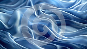 Flowing Blue Silk Waves Background for Creative Design Projects