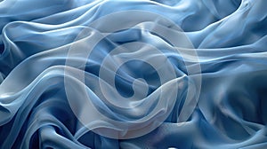 Flowing Blue Silk Waves Background for Creative Design Projects