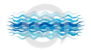 Flowing Blue Wavy Lines Abstract Pattern Vector Background, vector design Generative AI