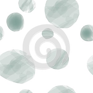 Flowing bubbles seamless pattern. Artistic minimal abstract geometric watercolor seamless pattern. Babbles ornamental textured