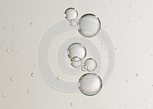 Flowing champagne bubbles