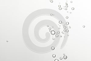 Flowing champagne bubbles