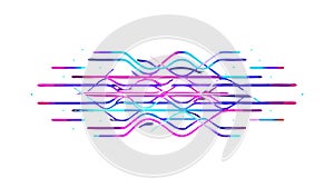 Flowing Circuit Lines: Abstract Digital Tech Pattern, vector design Generative AI