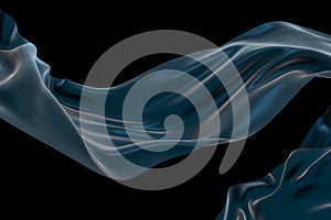 Flowing cloth, abstract color background, 3d rendering