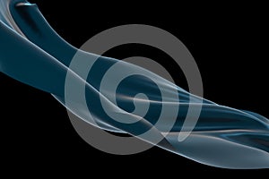 Flowing cloth, abstract color background, 3d rendering