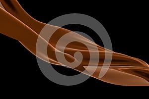 Flowing cloth, abstract color background, 3d rendering