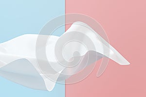 Flowing cloth, abstract color background, 3d rendering
