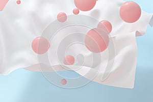 Flowing cloth, abstract color background, 3d rendering