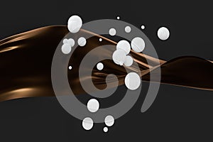 Flowing cloth, abstract color background, 3d rendering